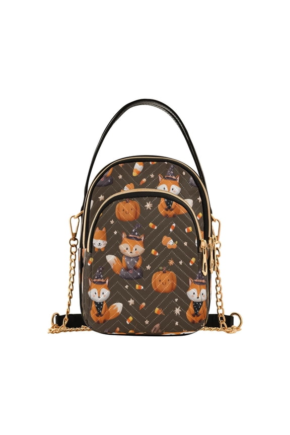 Women's Crossbody Handbags Shoulder Handbag Multi Pocket Crossbody Bag Cute Foxes in Cute Costumes