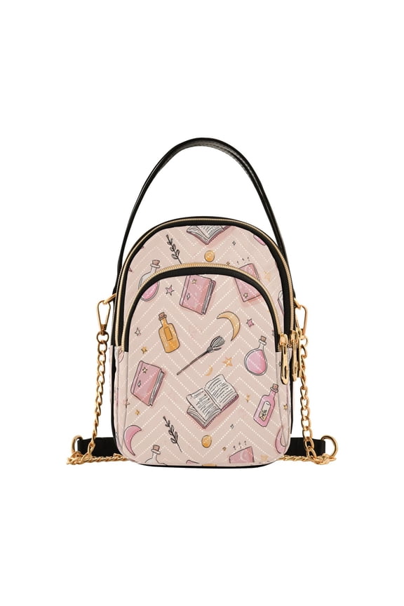 Women's Crossbody Handbags Shoulder Handbag Multi Pocket Crossbody Bag Pastel Pink Witchy Items