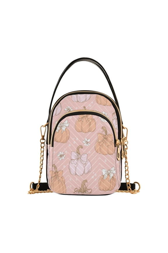 Women's Crossbody Handbags Shoulder Handbag Multi Pocket Crossbody Bag Pumpkins Adorned in Bows
