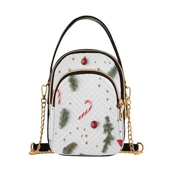 Women's Crossbody Handbags Shoulder Handbag Multi Pocket Crossbody Bag Red Star and Candy