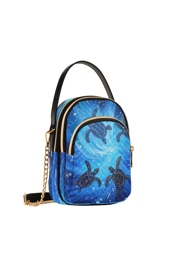 Women's Crossbody Handbags Shoulder Handbag Multi Pocket Crossbody Bag Small Sea Turtles