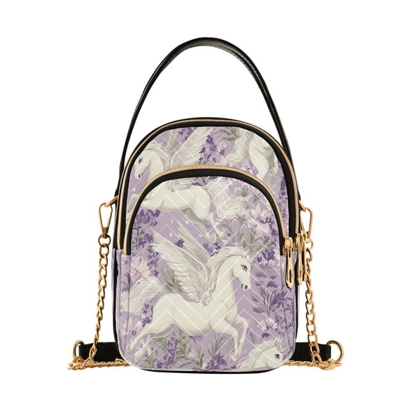 Women's Crossbody Handbags Shoulder Handbag Multi Pocket Crossbody Bag White Unicorns and Pegasi