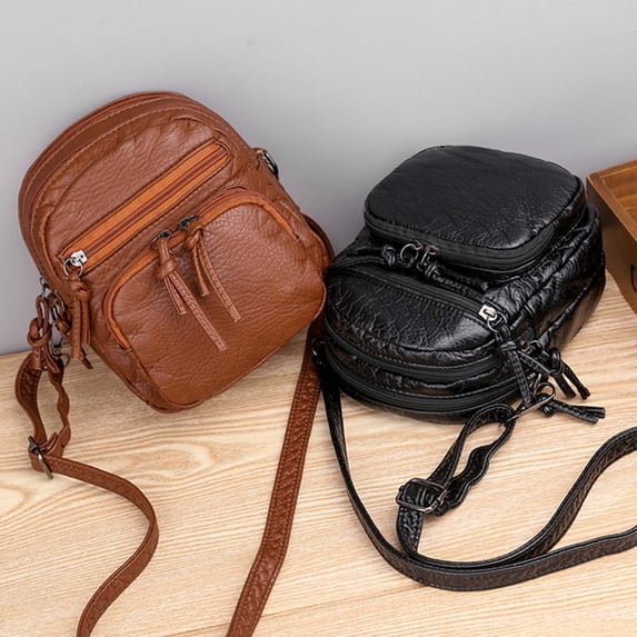 Women's Crossbody Shoulder Bag - Multi-Pocket Leather Purse with USB Port, Adjustable Strap, Large Capacity Fringed Satchel