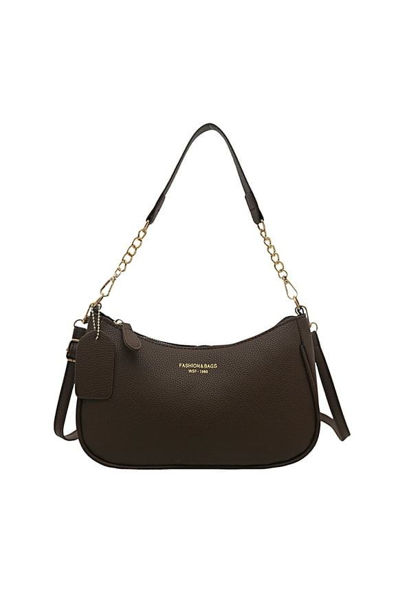 Women's Crossbody Shoulder Bag PU Leather Lightweight Purse, Single Pocket Zip Closure, Adjustable Strap for Casual Outfits - Stylish Small Handbag in Black/White/Red/Brown, Minimalist Fashion Daypac