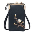 thumbnail image 1 of Women's Crossbody Sling Wallet with Phone Holder, Faux Leather Small Purse, Adjustable Strap, Card Slots, Travel, 1 of 6