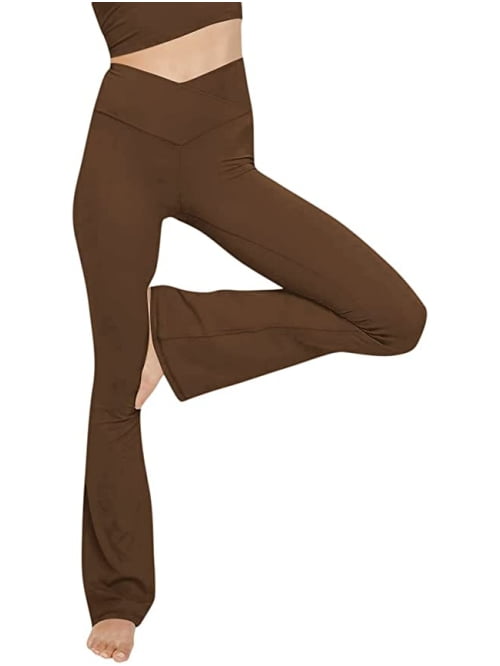 YYDGH Bootcut Yoga Pants For Women High Waisted Yoga Pants With Pockets For Women Bootleg Work Pants Workout Pants Gray S - View #9