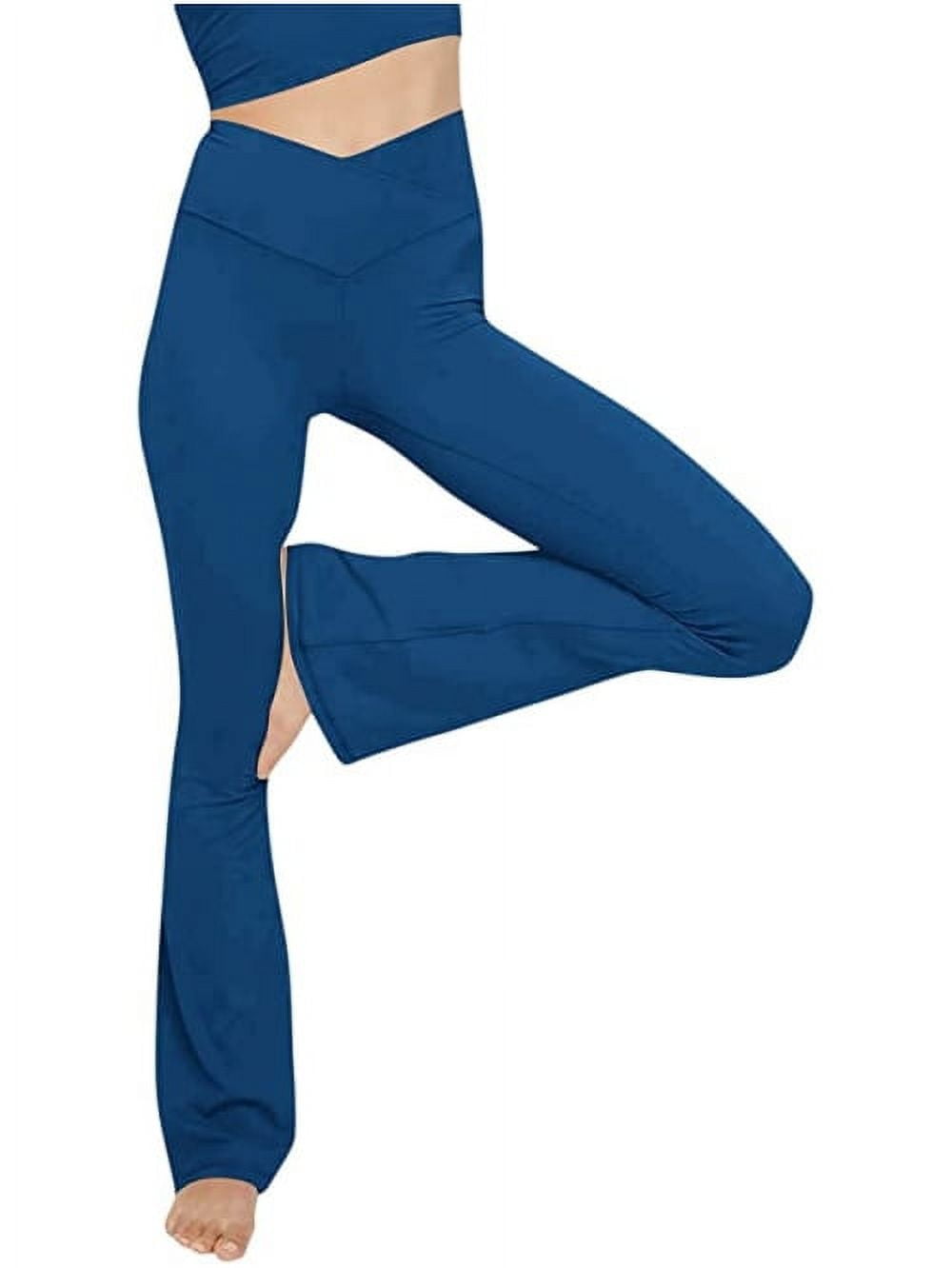 Esobo Women's Bootleg Yoga Pants Crossover High Waisted Wide Leg Workout  Flare Pants Bootcut Work Pants Dress Pants : : Clothing, Shoes 