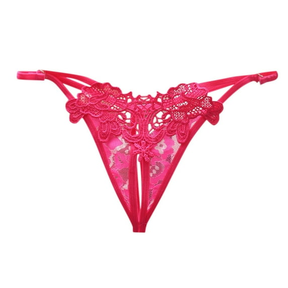 Women's Crotchless Panties Slutty Lingerie for Women One Size Lingerie for Women Crotchless Hot Pink Secy Panties