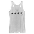 thumbnail image 1 of Women's Cruella Crowns Logo  Racerback Tank Top White Heather 2X Large, 1 of 4