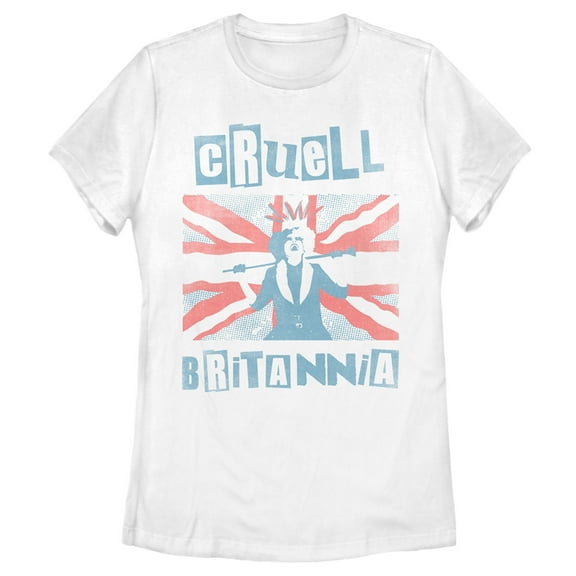 Women's Cruella Cruell Britannia  Graphic Tee White Small
