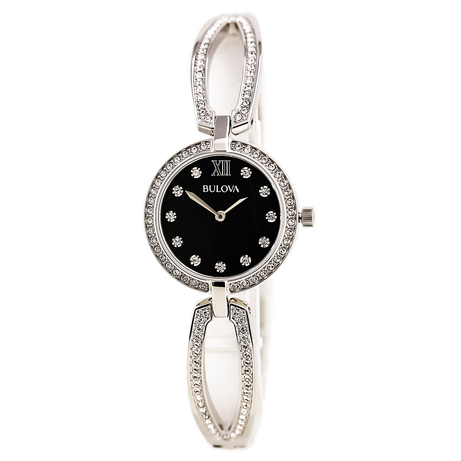 Women's Crystal 96L224 Silver Stainless-Steel Quartz Watch