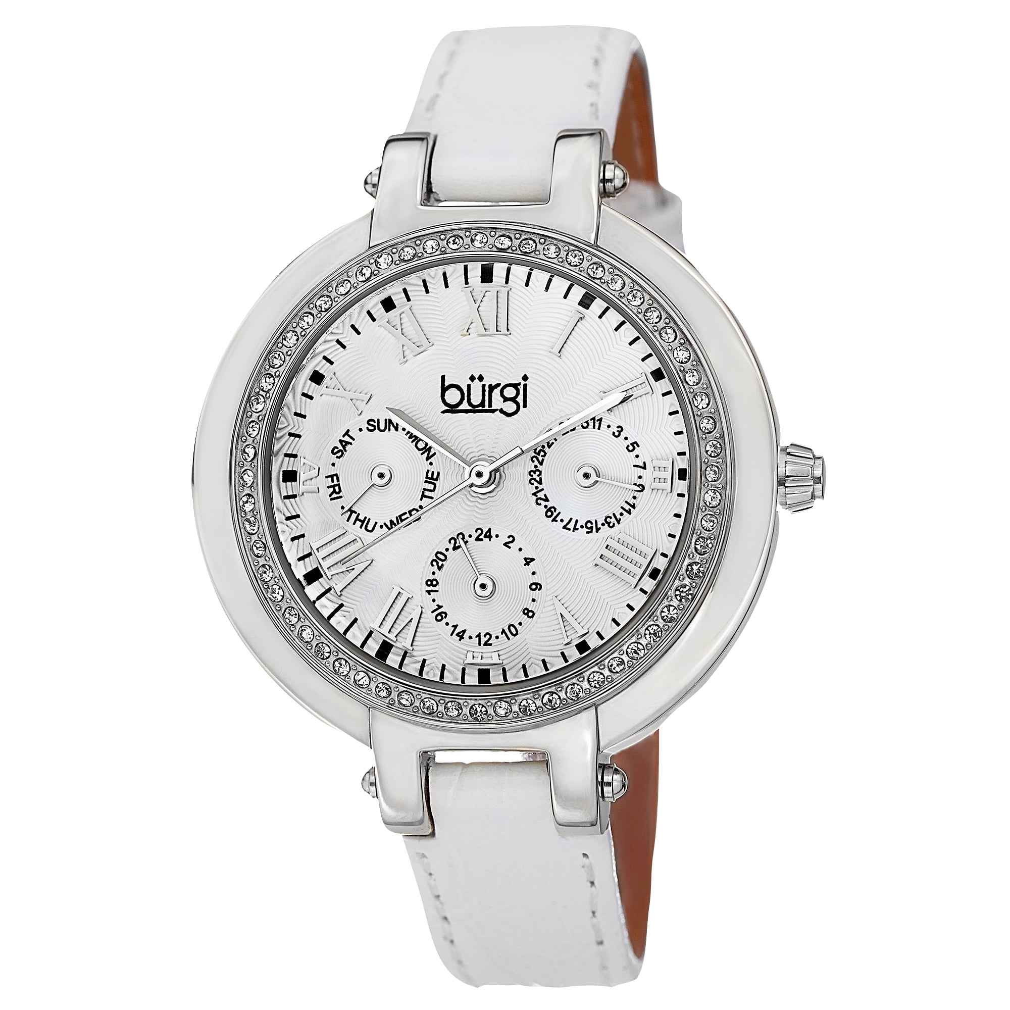 Genuine Crystal Accented Women\'s Strap Watch - Elegant Timepiece for Any Premium Crystal Accented Bangle Watch Set | Anne Klein main image 3