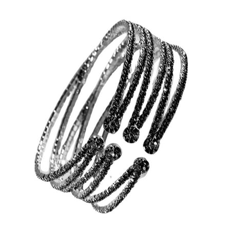 Women's Crystal Cuff Bracelet Rhinestones Fashion Layered Bangle Stylish Jewelry