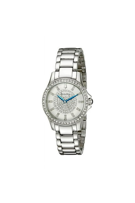 Women's Crystal Stainless Steel Silver-Tone Dial