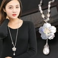 thumbnail image 1 of Women's Crystal Sweater Chain Long Pendant Accessories, 1 of 2