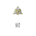 thumbnail image 1 of Women's Crystal Two Tone Cartilage Stud Set, 2-Piece, 1 of 4