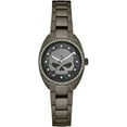 thumbnail image 1 of Women's Crystal Willie G Skull Watch, Gunmetal Finish 78L124, Harley Davidson, 1 of 3