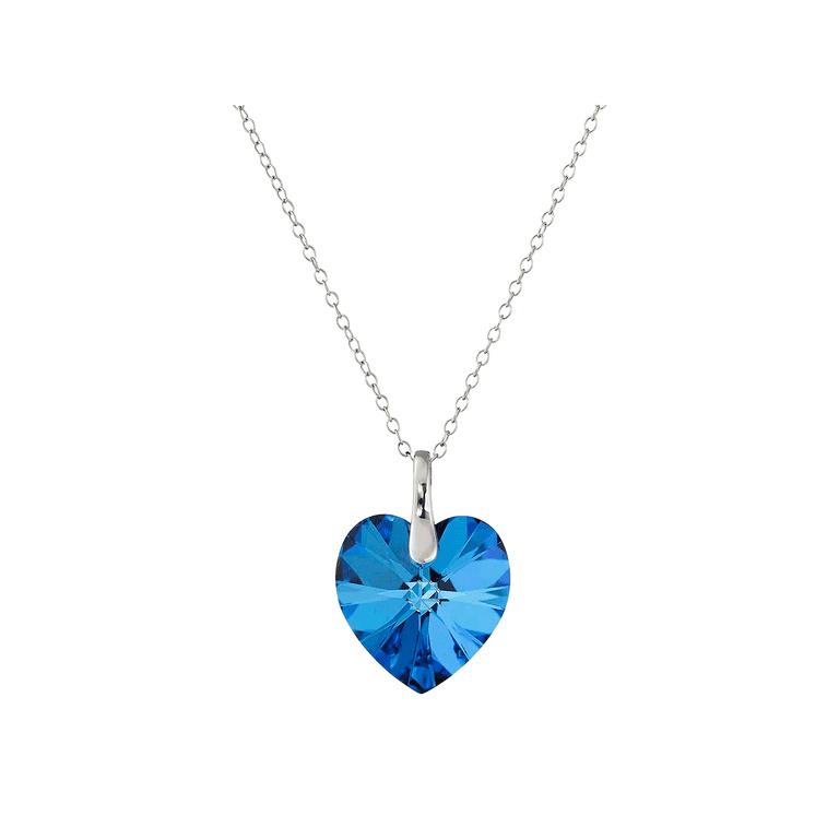 Swarovski Crystal Heart Pendant in Sterling Silver