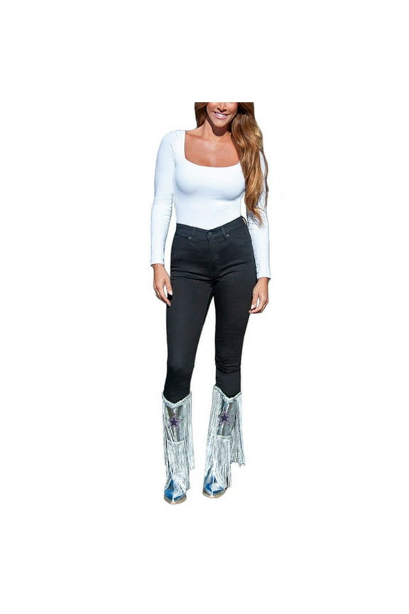 Women's Cuce Dallas Cowboys Fringe Boot With Sequin Detail