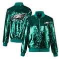 thumbnail image 1 of Women's Cuce  Green Philadelphia Eagles  Full-Zip Sequin Jacket, 1 of 1