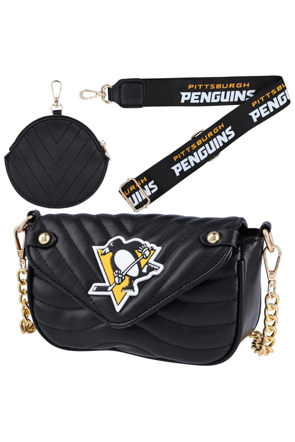 Women's Cuce Pittsburgh Penguins Vegan Leather Strap Bag