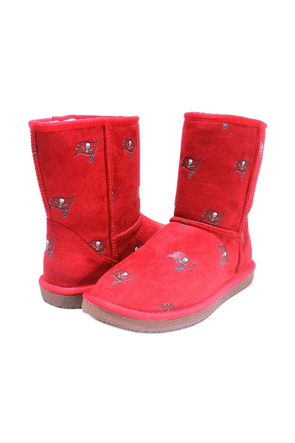 Women's Cuce Red Tampa Bay Buccaneers Allover Logo Boots