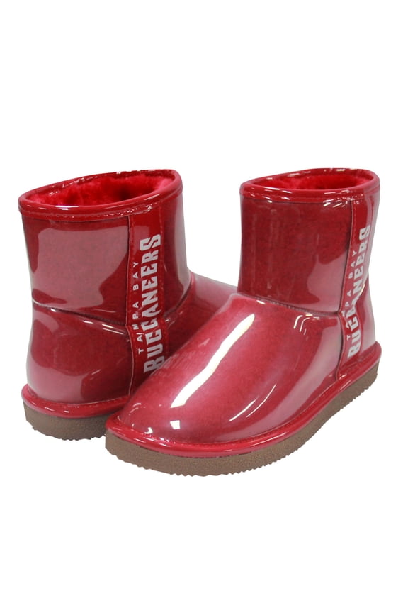 Women's Cuce Red Tampa Bay Buccaneers Water Resistant Faux Shearling Boots