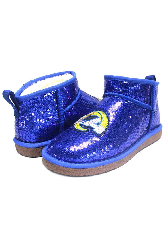 Women's Cuce Royal Los Angeles Rams Sequin Ankle Boots
