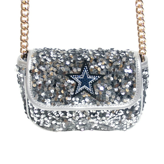 Women's Cuce  Silver Dallas Cowboys Sequin Crossbody Bag