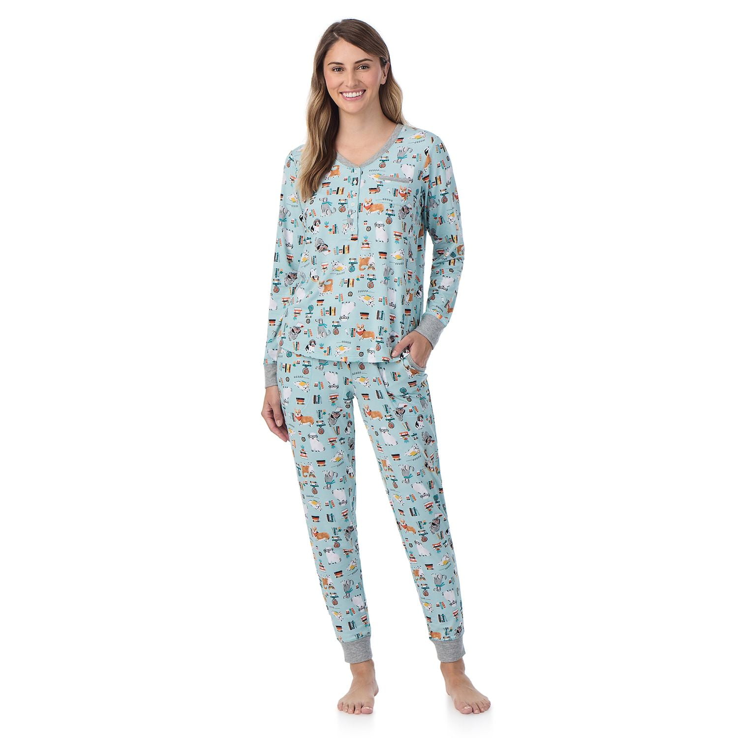 NACHILA Women's Bamboo Pajamas Set - Soft Short Sleeve Henley Top & Capri Pants Sleepwear, S-4XL - View #9