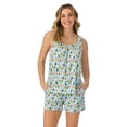 thumbnail image 1 of Women's Cuddl Duds® Cozy Pajama Tank And Pajama Shorts Set Color: Blue Tropical Birds Size: X LARGE, 1 of 5