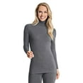 thumbnail image 1 of Women's Cuddl Duds® Softwear with Stretch Long Sleeve Turtleneck Top Color: Charcoal Heather Size: MEDIUM, 1 of 4