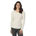 thumbnail image 1 of Women's Cuddl Duds® Stretch Rib Long Sleeve Crew Henley Top, 1 of 4