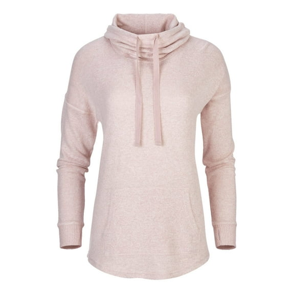 Women`s Cuddle Cowl Pullover, 2XL, Blush Heather