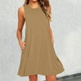 thumbnail image 1 of Women's Cuffless Baggy Dress Women's Summer Dresses Loose Dress for Women Lon Dress for Women Casual Summer Clothes Sleeveless Knit Dresses for Women Long Dress Aline Summer Dresses for Women Womens, 1 of 3