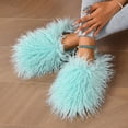 thumbnail image 1 of Women's Curly Furry Slippers, Indoor Thermal Cozy Fuzzy Shoes, Warm Bedroom Floor Plush Slippers With Non-slip Sole, 1 of 8