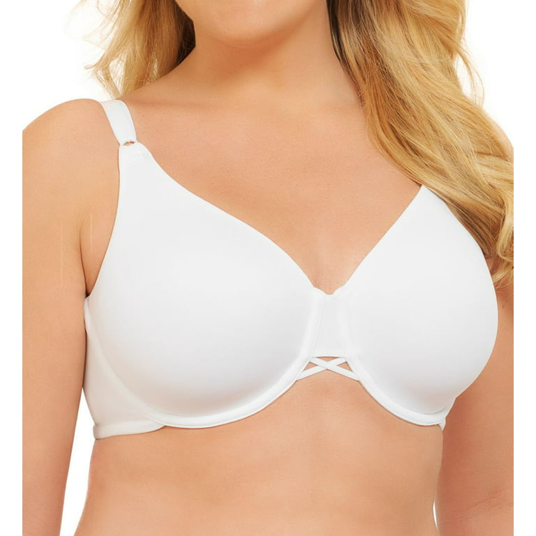 Curvation Womens Back Smoother Underwire Bra, 44DDD, White/White