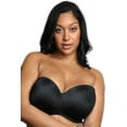 thumbnail image 1 of Women's Curvy Couture 1290 Smooth Strapless Multi-Way Uplift Bra (Black 46D), 1 of 12