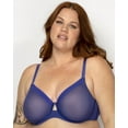 thumbnail image 1 of Women's Curvy Couture 1311 Sheer Mesh Unlined Underwire Bra (Cosmic Blue 40D), 1 of 5