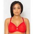 thumbnail image 1 of Women's Curvy Couture 1311 Sheer Mesh Unlined Underwire Bra (Diva Red 40H), 1 of 5