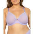 thumbnail image 1 of Women's Curvy Couture 1311 Sheer Mesh Unlined Underwire Bra (Lavender Mist 44G), 1 of 13