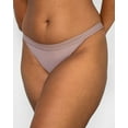 thumbnail image 1 of Women's Curvy Couture 1379 Sheer Mesh String Bikini Panty (Bark S), 1 of 4