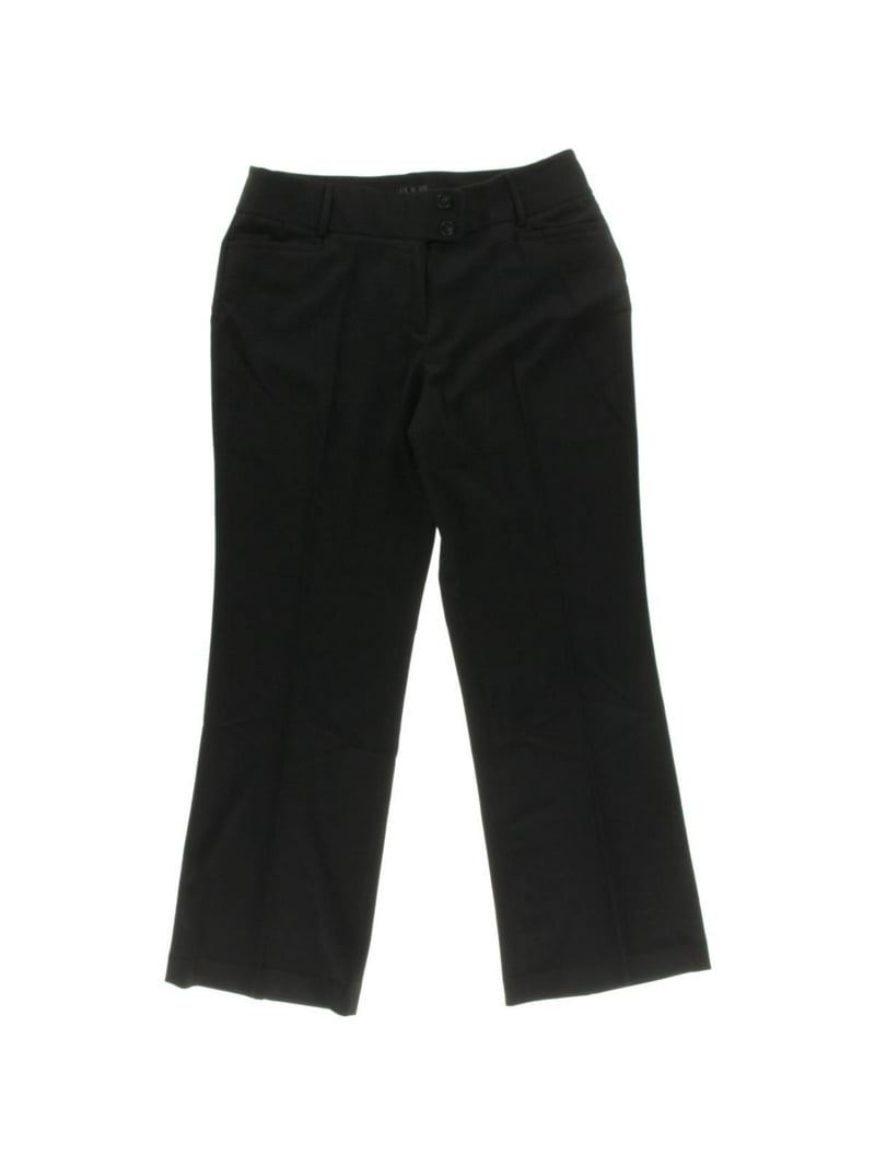 slim fit dress slacks New Rafaella Black Curvy Capri Pants main image 1