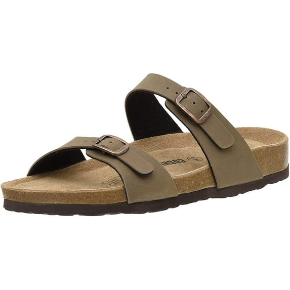 Women's Cushionaire Liam Cork footbed Sandal with +Comfort, Brown 8.5