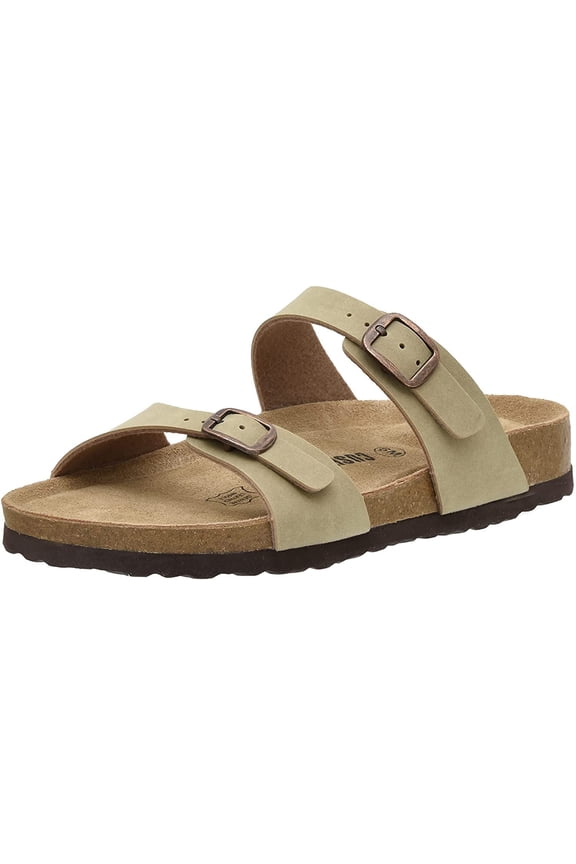 Women's Cushionaire Liam Cork footbed Sandal with +Comfort, Taupe 8.5