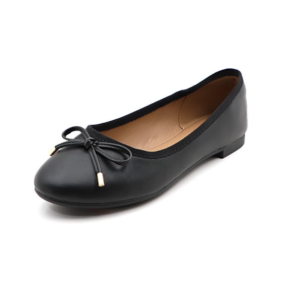 Women's Cushioned Insole Classic Bow Tie Ballerina Flat