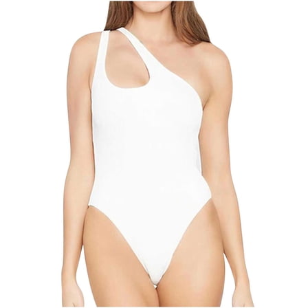 Women's Cut Out One Piece Swimsuit Ruched Tummy Bathing Suit Sexy Swimwear