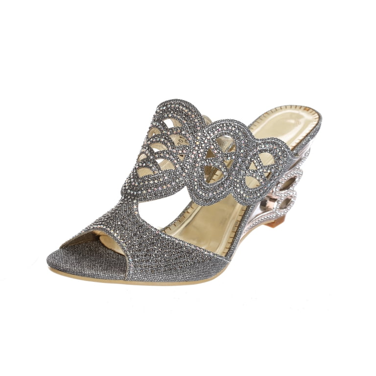 slim fit dress slacks Marc Fisher Ltd. Women's Olysa Slide Sandals - Gold
