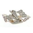 thumbnail image 1 of Women's Cut Out Rhinestone Slide Dress Sandal-SILVER-7, 1 of 5