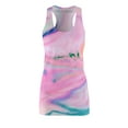 thumbnail image 1 of Women's Cut & Sew Racerback Dress (AOP) Pink Pop Abstract, 1 of 7